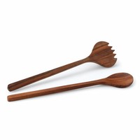 Continenta Salatbesteck 2-Tlg. Salat Besteck Salatgabel SalatlöFfel Akazie L36Cm
