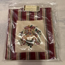 Longaberger CHRISTMAS TOTE Bag Holiday Stripes 2005 Lined 9" x 8" x 4" NEW