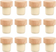 12 Pezzi Tappi per Bottiglia Di Vino in Legno E Sughero - Tappo a Forma Di T, Ri