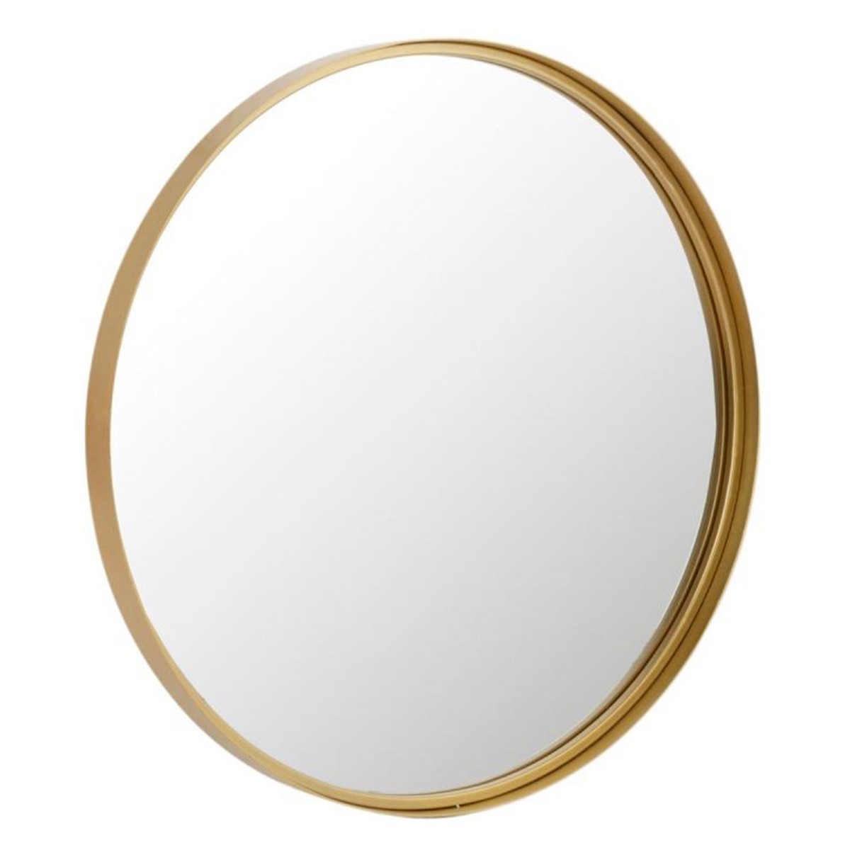 Miroir mural rond cadre métal or 80 cm grand miroir circulaire salon et chambre