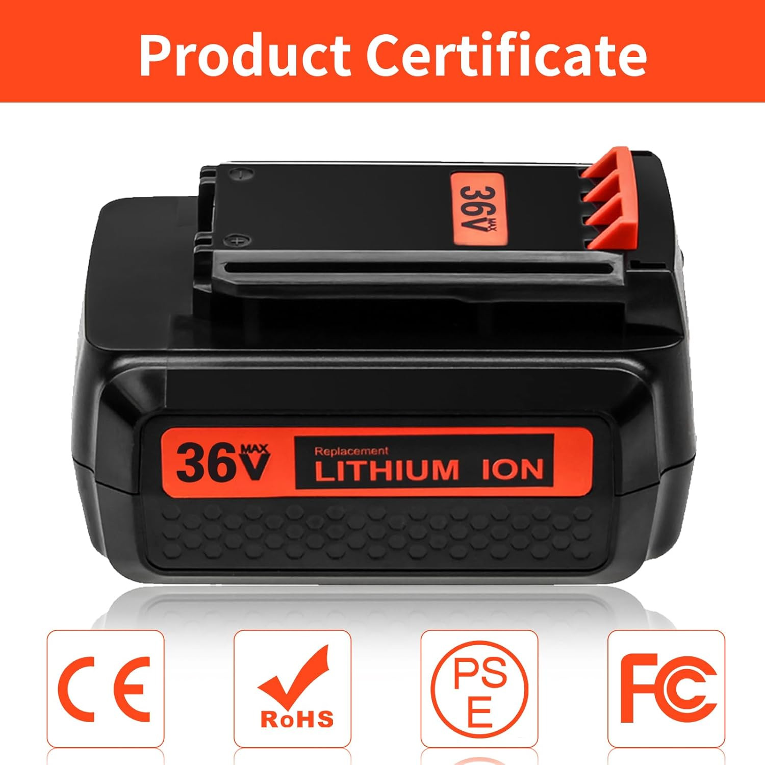 36V 2500Mah LBX2040 Ricambio Batteria per Black Decker 36V BL20362 BL2536 LBXR36 - 4