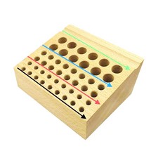 7/9/15mm 46-Hole Assortment Wooden Watch Repair Tool Holder Organizer Support