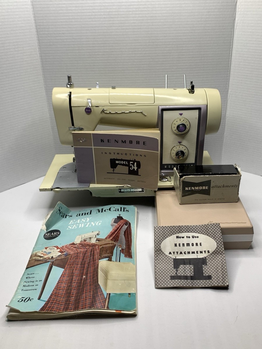 VTG Kenmore Model 54 Lavender Sewing Machine 158.540 Mid Century