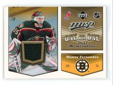 2006-07 Upper Deck MVP One on One Dual Manny Fernandez/Jose Theodore Jersey 2