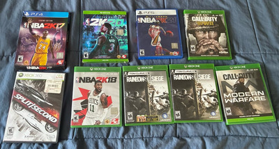 PS4 PS5 Xbox One Xbox 360 Game Lot NBA 2K Call of Duty Rainbow Six Siege