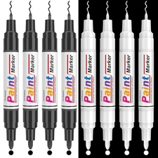 APOGO 8 Pack Oil Based Paint Pens, Dual tip (0.7mm & 2-3mm) Permanent Marker
