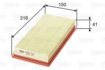 Luftfilter VALEO 585137 Filtereinsatz für PROTON FIAT ABARTH LANCIA ALFA MUSA 2