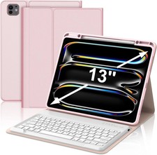 For Ipad Pro13 Inch M4 Case 2024 with Keyboard, Magnetic Detachable Key Board Ca