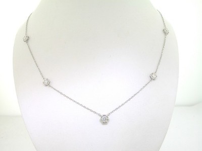 De Beers Forevermark Brillant Collier 585 Weißgold  5 Brillanten 0,85ct I Si1