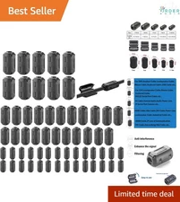Electromagnetic Interference Noise Suppressor Clips 60 Pack for Cables Power ...