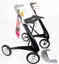 byACRE Carbon Ultralight Rollator Walker withBag -Black Regular Track BYA100MDBK