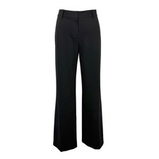 Elie Tahari Black Stretch Pants Slacks Wide Leg Mid Rise US 8