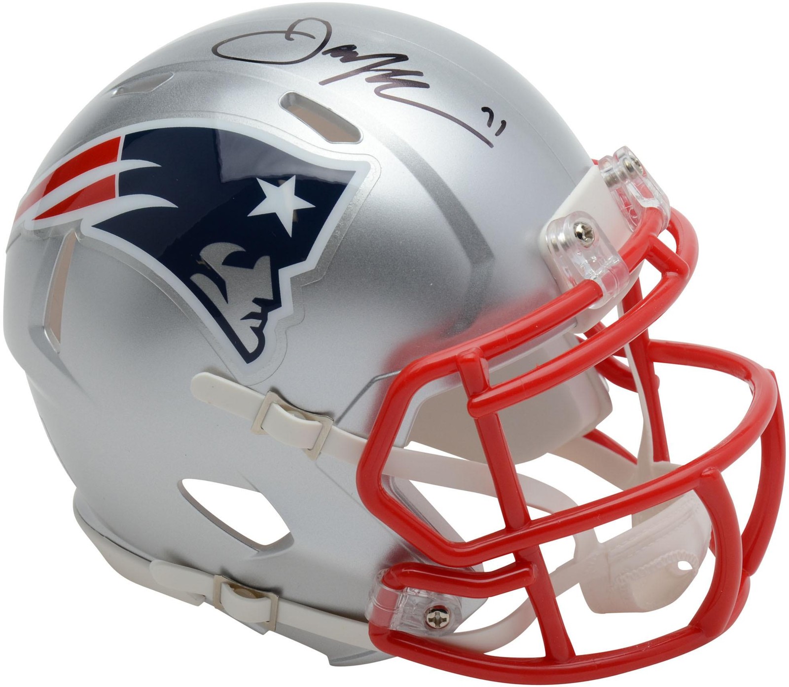 Julian Edelman Autographed Signed New England Patriots Riddell Speed Mini Helmet 