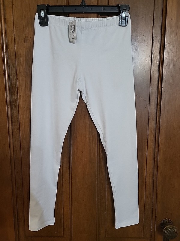 THE CHILDRNE'S PLACE WHITE LEGGINGS, GIRLS LARGE, NWT