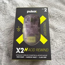 Pulsar Gaming Mouse X2H ACID REWIND Size 2 Clear Black Wireless Unused