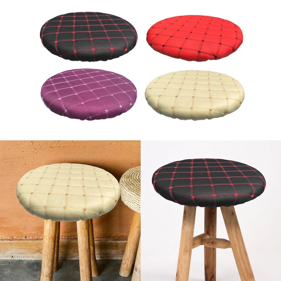 Housse Ronde pour Tabouret, Housse de Chaise de Salle à Manger, Housse de - Photo 1/1