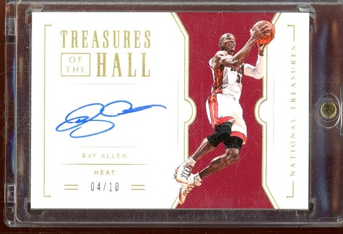 Ray Allen 2018/19 National Treasures of the Hall Gold Autograph Auto (04/10)