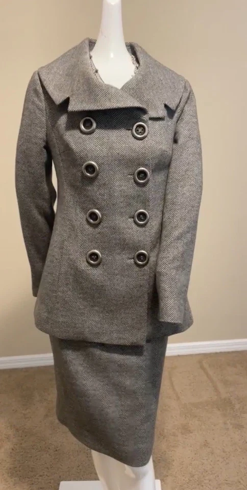 Traje Charles Chang Lima Tela Por LORO PIANA Lana Cachemira Espiga 4 Nuevo Sin Etiquetas Foto 2 de 4