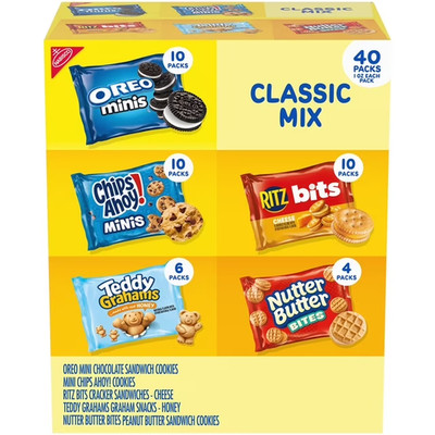 Nabisco Classic Mix Variety Pack 40 pk   Cookies & Crackers Snack Assortment