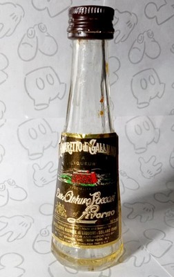 Amaretto di Galliano Livorno Italy Vintage Mini Empty Liqueur Bottle 1/16 pt