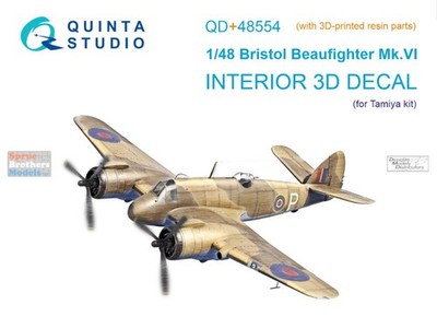 QTSQD48554R 1:48 Quinta Studio 3D Decal - Beaufighter Mk.VI + Resin (TAM kit)