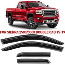 Side Window Deflectors Rain Guards for  2015-2019 GMC Sierra Double Cab
