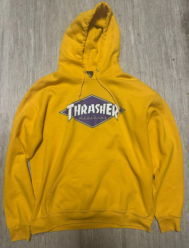 Thrasher Orange Logo Fleece Pullover Hoodie Men’s Regular Size M