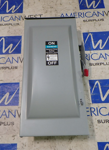 Siemens GF223NR 100 amp Single Phase 240v 2P Fused 3R Outdoor Disconnect DIS5037