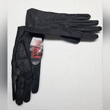 Premier Leather Gloves Black Dressy Driving Textured Soft Handwear