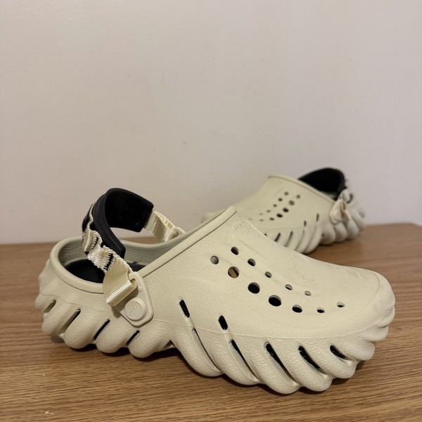 Crocs Echo Clogs Grey Size 6 Woman’s Slip On Casual LifeStlye Sandal