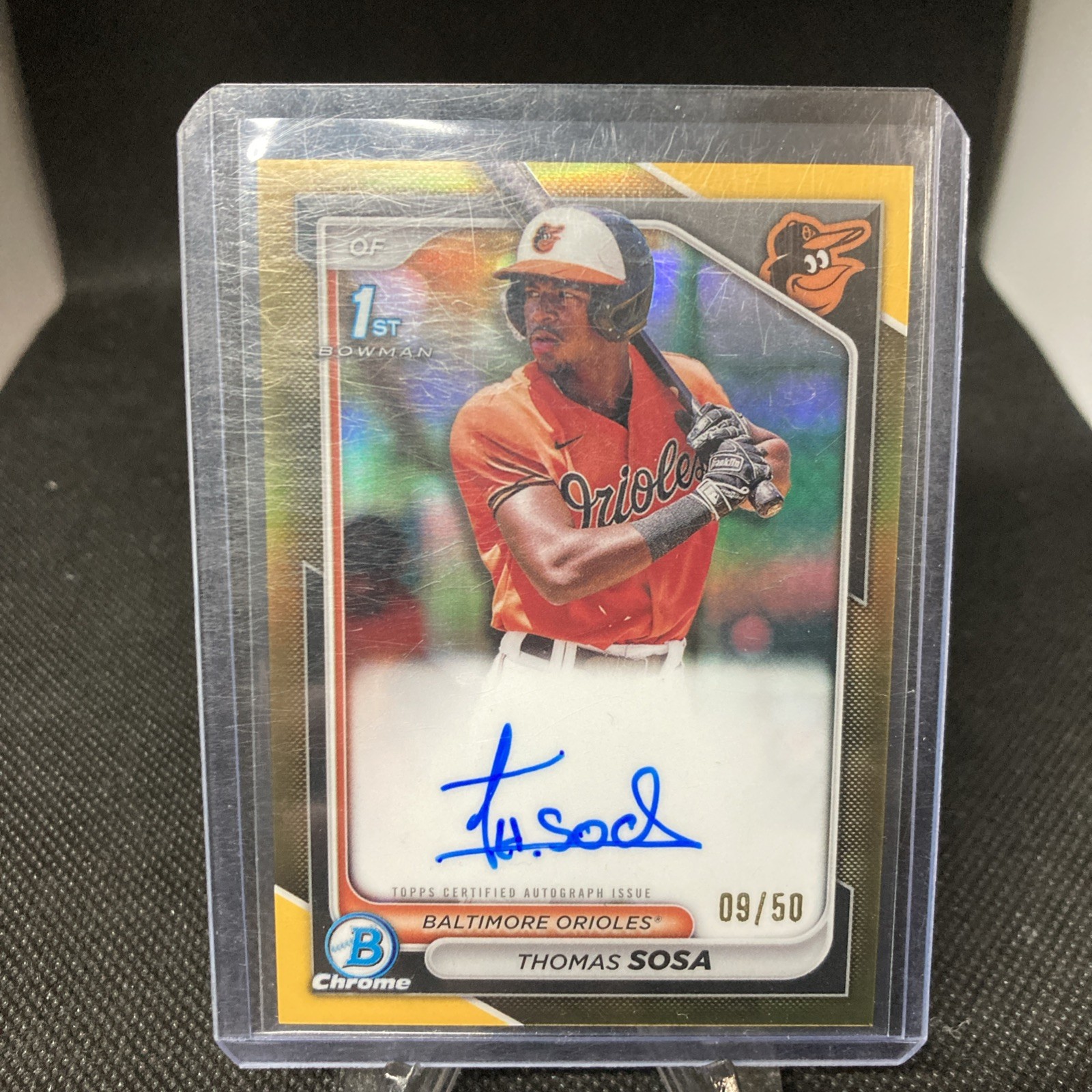 Thomas Sosa 2024 Bowman Chrome 1st Auto True Gold 9/50