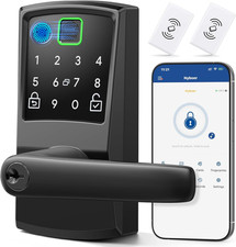 Smart Keyless Door Lock with Fingerprint, Keypad, App Control, and Physical Key