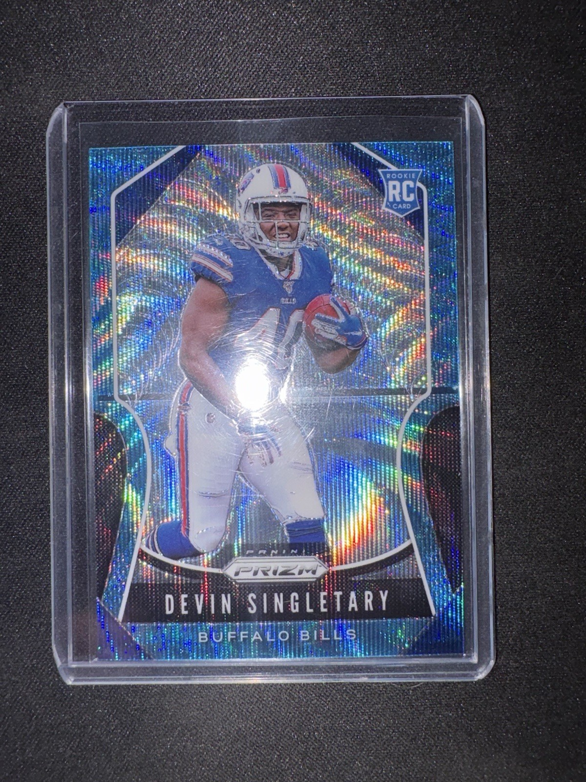 2019 Panini Prizm - Devin Singletary #118 Blue Wave Prizm /199 Has Print Line