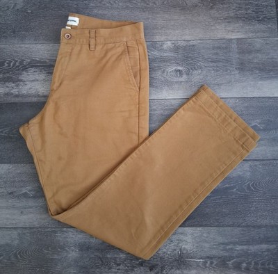 Taylor Stitch Democratic Organic Cotton Pants Straight Brown Tan Size 33x30