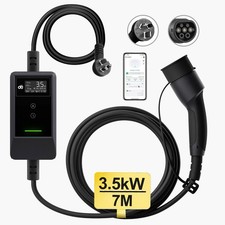 7M Type 2 EV Charger Portable 15A EV Charging Cable Tesla BYD MG 3.5kW 6-15A