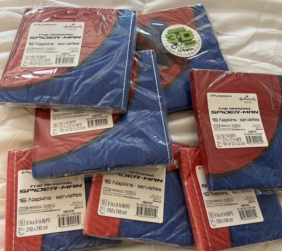 The Amazing Spiderman suministros de fiesta 7 paquetes servilletas de almuerzo y aperitivo-16ct. Foto 4 de 4