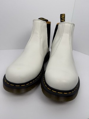 Dr Martens 2976 YS Classic Chelsea WHITE-Yellow stitching Womens 14 Mens 13