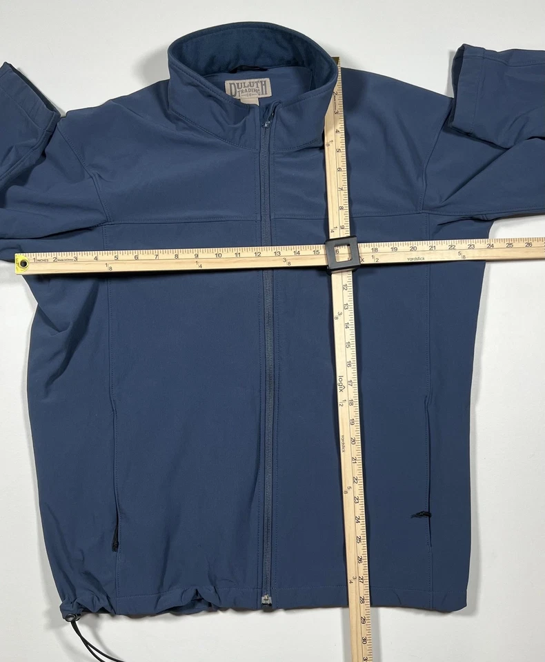 Duluth Trading Co Jacket Mens XL Blue Full Zip Windbreaker Nylon Outdoor Coat - Image 4 of 4