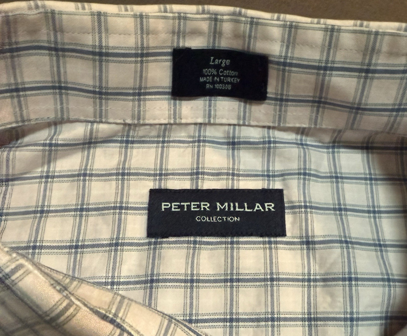 Peter Millar Hickory Check Performance Button-Dow… - image 5