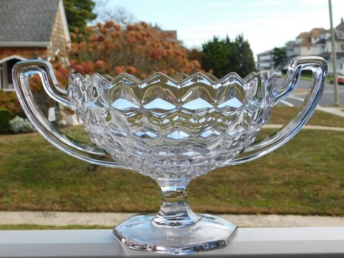FOSTORIA AMERICAN FOOTED LOVING CUP TROPHY BOWL