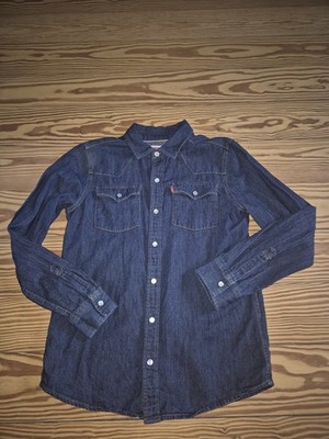 Levis Hemd Jungen Oberteil Shirt Gr. 152 Baumwolle Blau 
