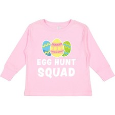 Inktastic Egg Hunt Squad With Easter Eggs Toddler Long Sleeve T-Shirt Hunting