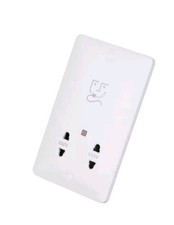 Hager Sollysta 115 / 230V Dual Voltage Shaver Socket White