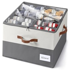 Shoe Organizer for Closet, Fits Up to 16 Pairs, Large Beige and grey, 16 Pairs