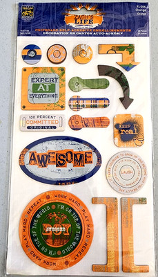 Little Yellow Bicycle Chipboard Stickers Zach's Life Boy Scrapbooking Ephemera