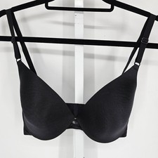 Maidenform Womens Sz 34D Lightly Lined T Shirt Bra Solid Black