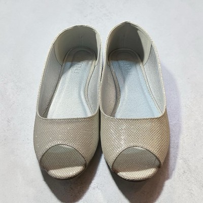  MUSSHOE Peep Toe Flat Shoes for Women Size:10