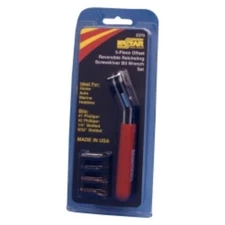 Lang Tools 5370 5 Piece Offset Ratcheting Screwdriver Bit Wrench Set