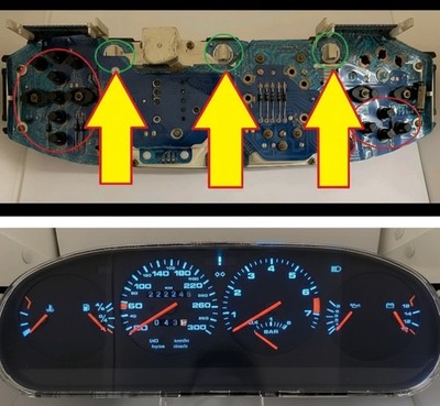   Porsche 944 968 85-91   LED TACHO ARMATURENBRETT GLÜHBIRNEN x 3 Easy DIY Projekt 