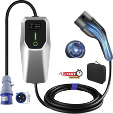 EV Type 2 to 3 Pin for Electric Vehicles, Portable Wall Box, 7.4kW/6-32A 6M 7AAB